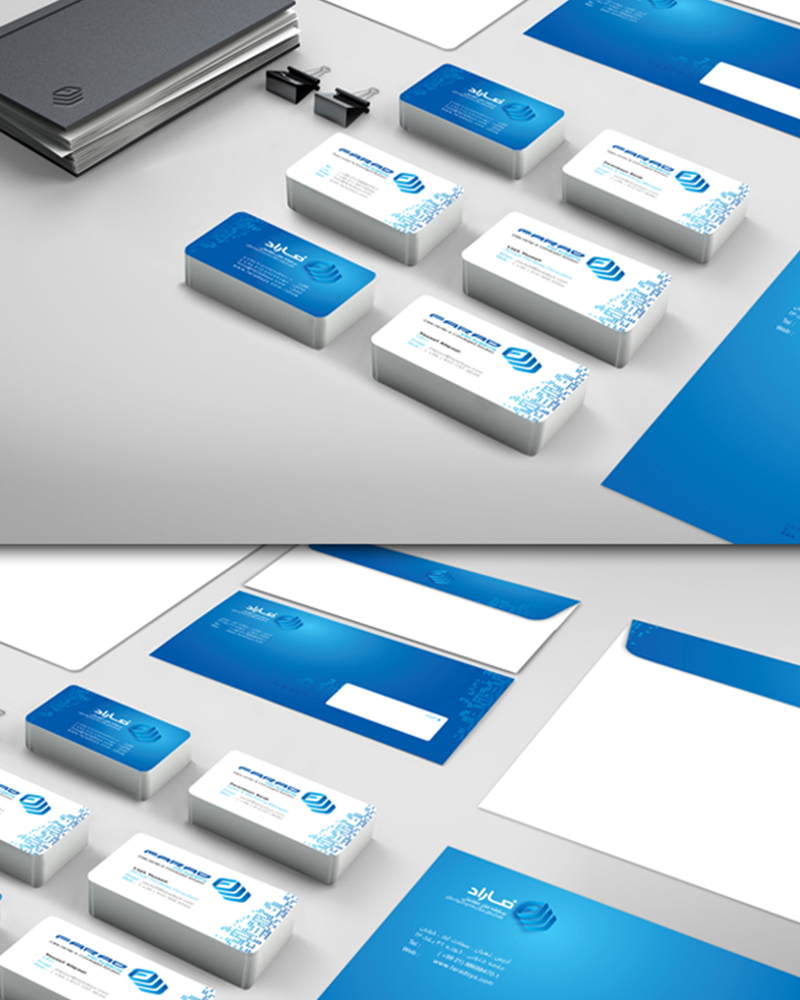 Corporate Stationery Design: Farad stationery set, from the ZIBADIS graphics archive