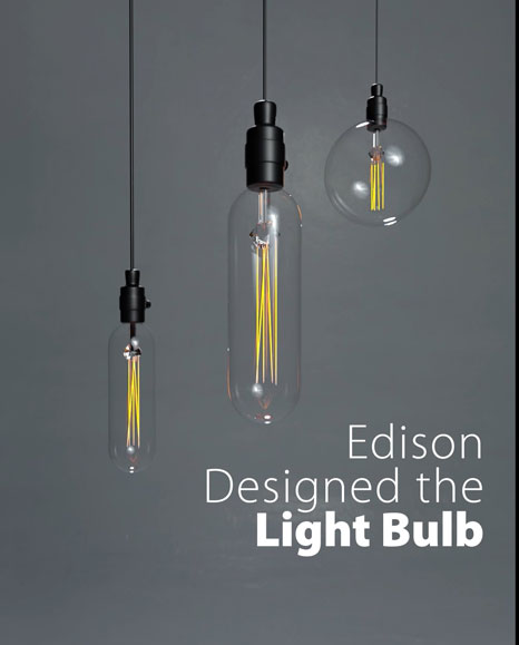 Poster Design: Edison light bulb poster, from the ZIBADIS graphics archive