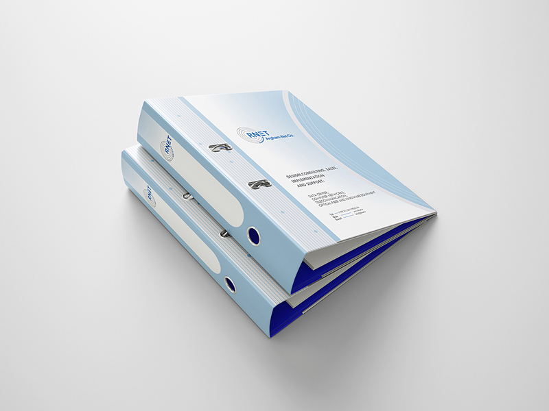 Product rendering: RNET ring binder mockup, 3D render from the ZIBADIS graphics archive